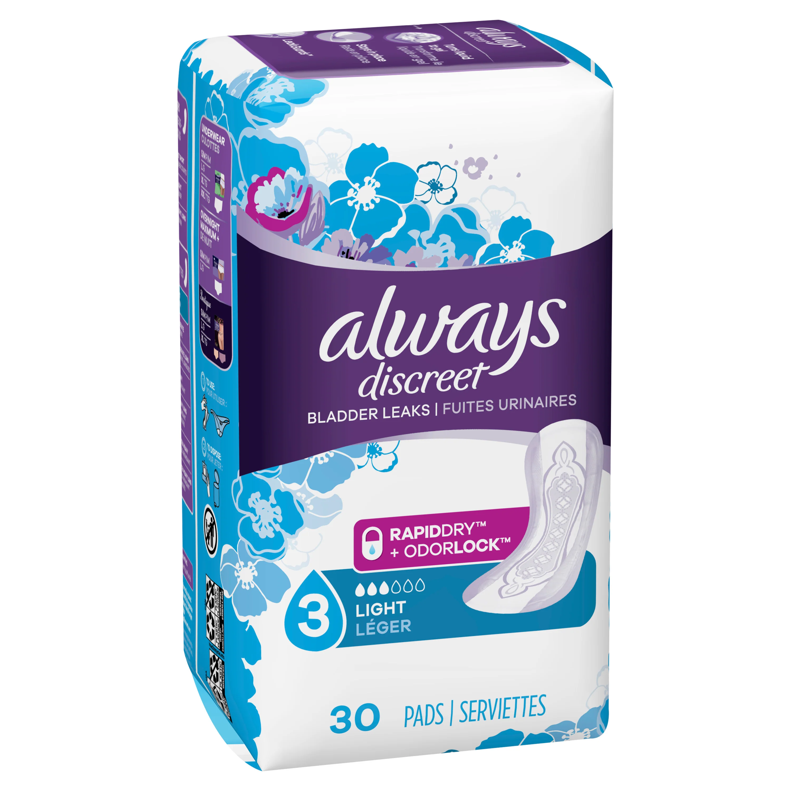Always Discreet Incontinence Pads, Light Absorbency - Image 3