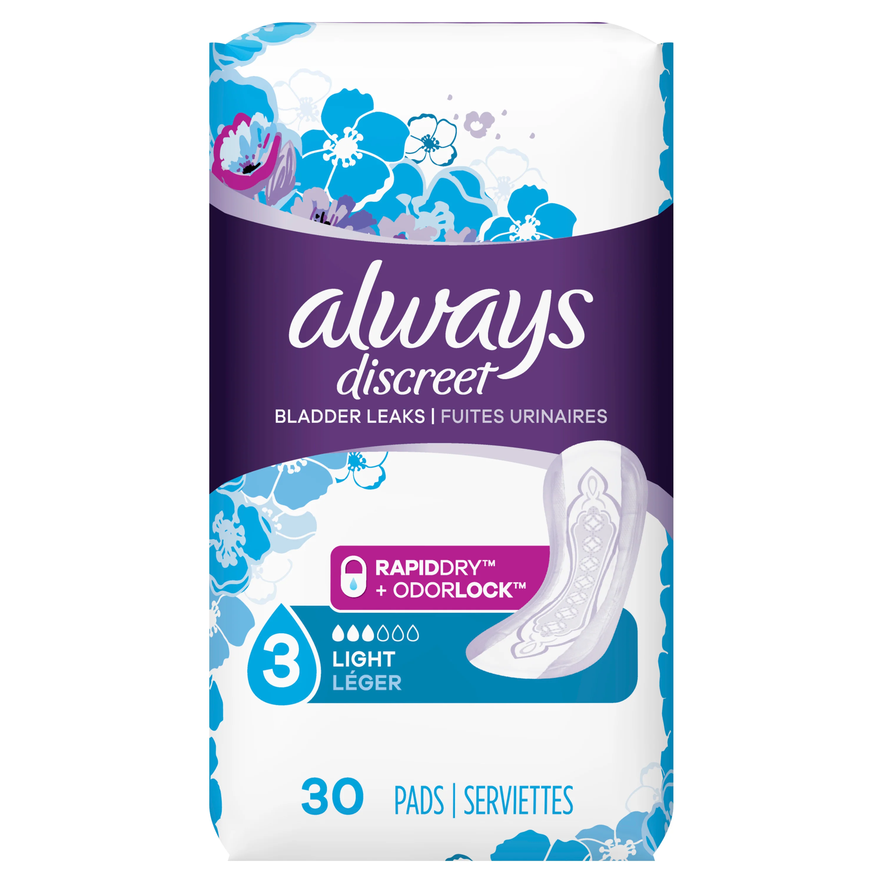 Always Discreet Incontinence Pads, Light Absorbency - Image 4