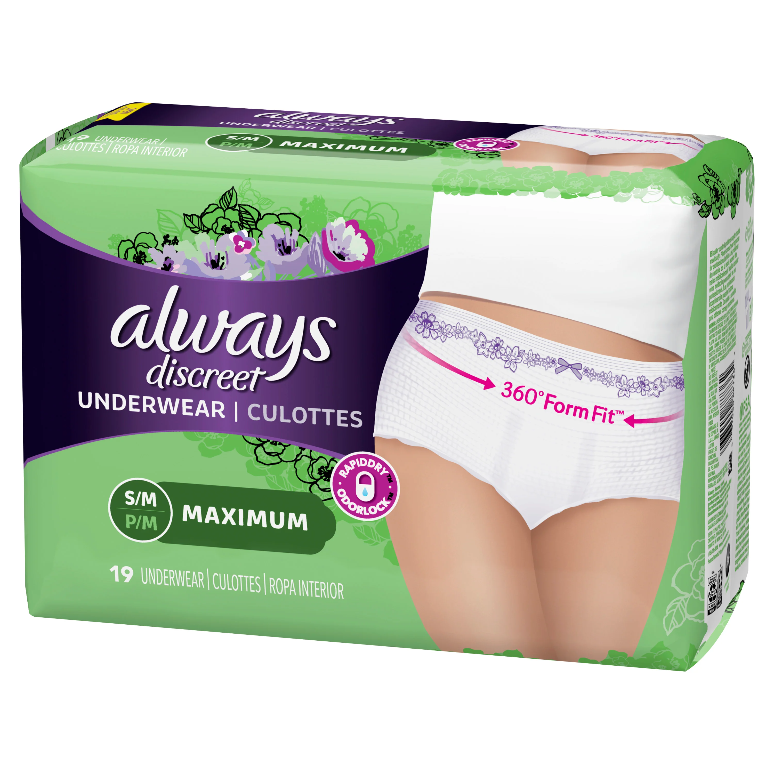 Always Discreet Incontinence & Postpartum Underwear, Maximum Absorbency - Image 2