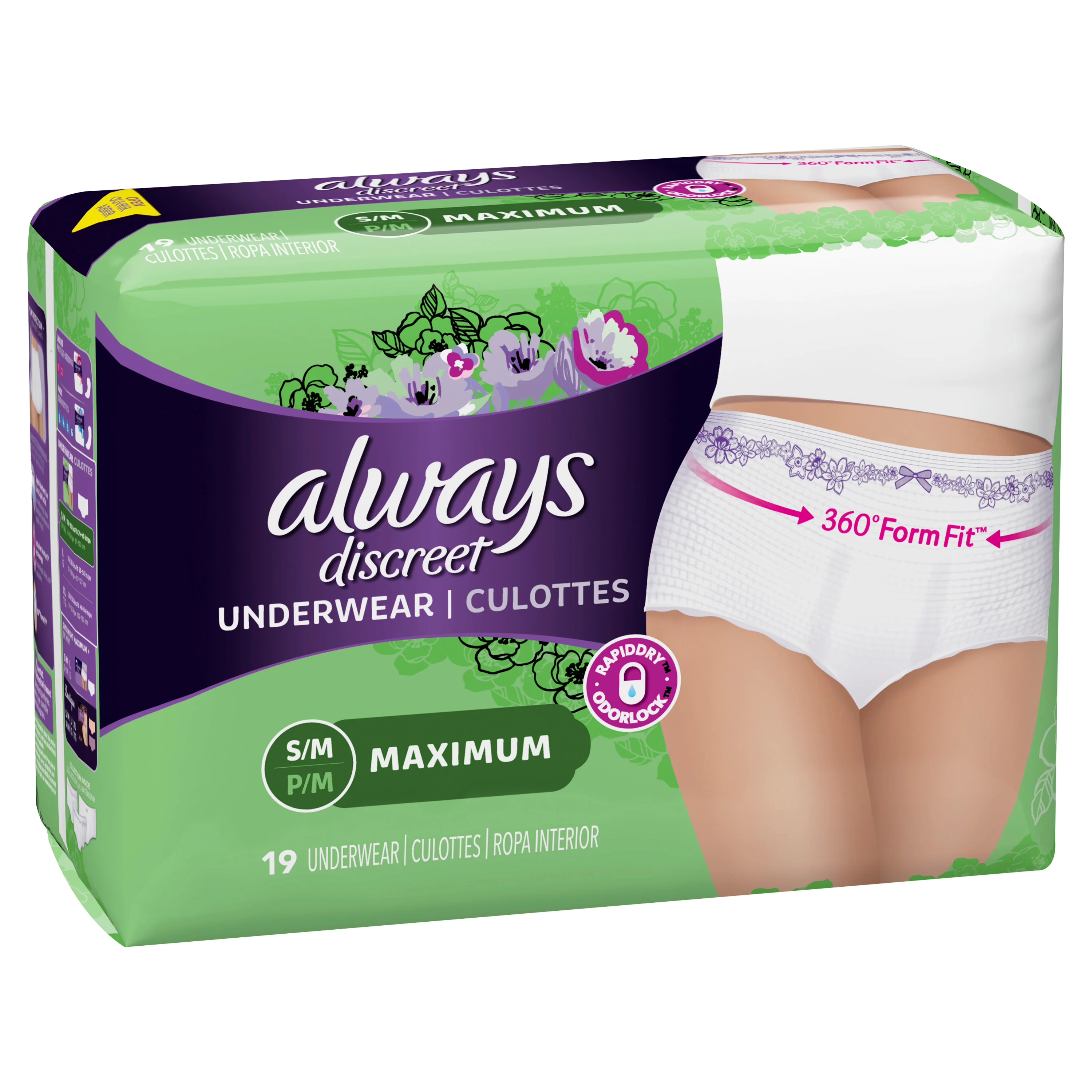 Always Discreet Incontinence & Postpartum Underwear, Maximum Absorbency - Image 3