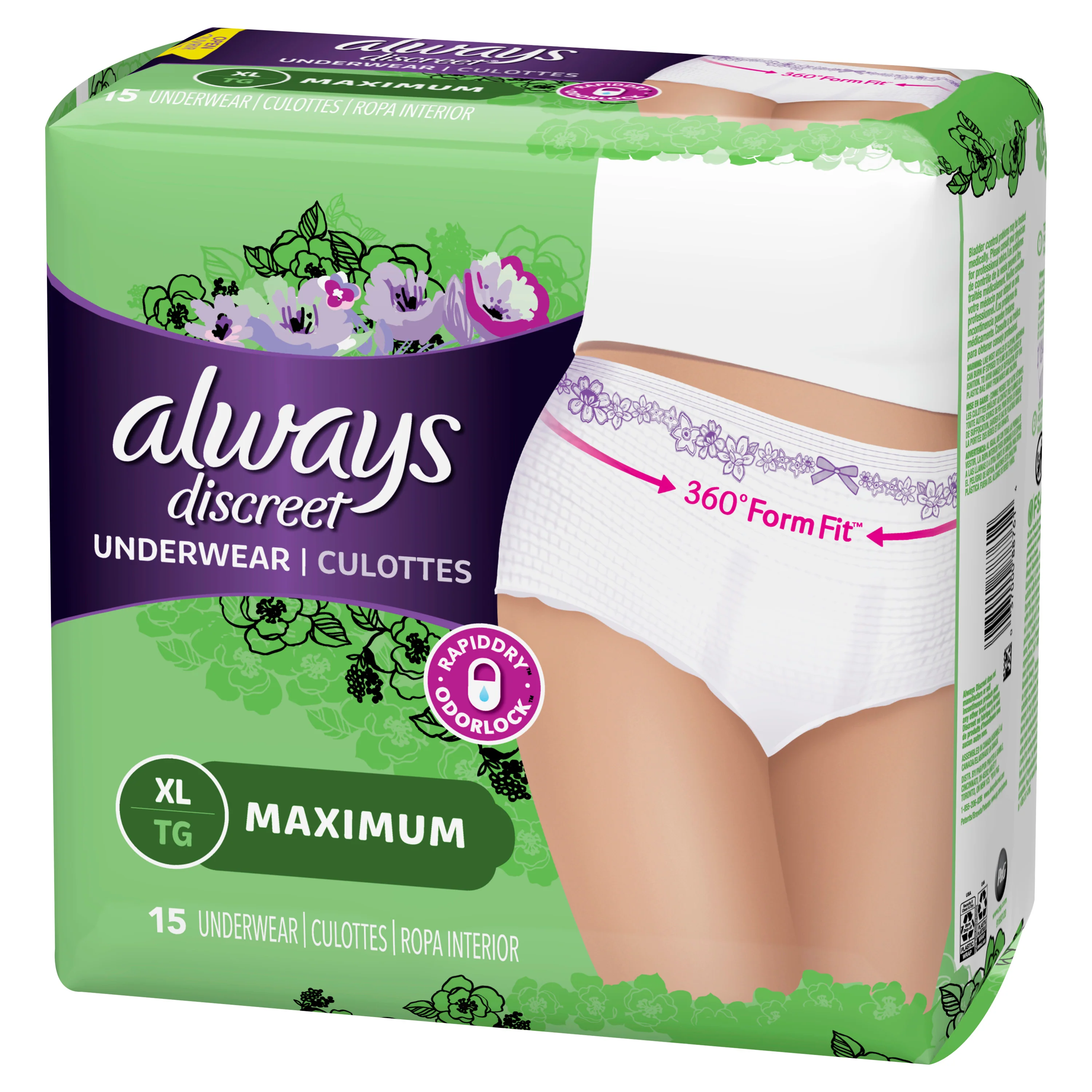 Always Discreet Incontinence & Postpartum Underwear, Maximum Absorbency - Image 8