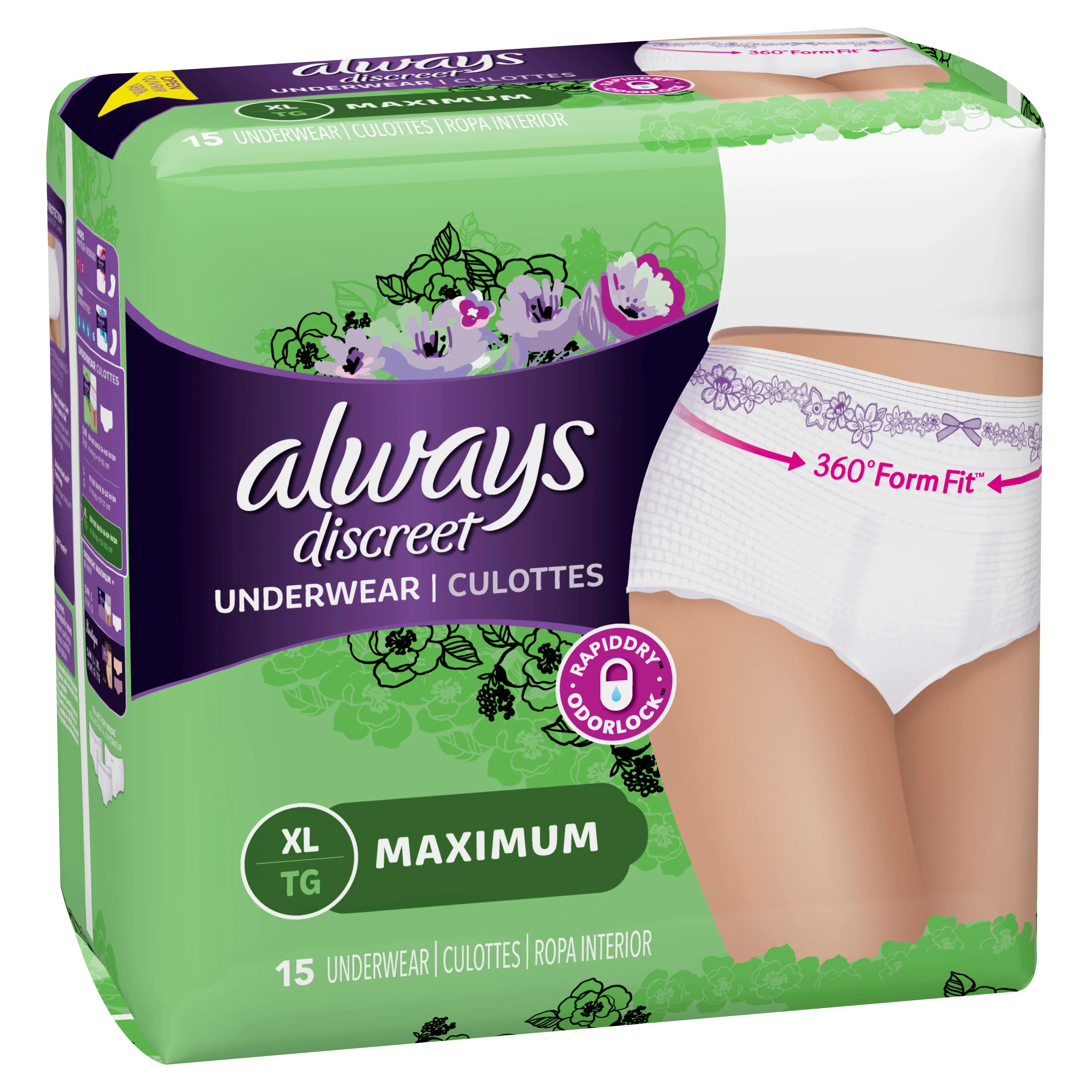 Always Discreet Incontinence & Postpartum Underwear, Maximum Absorbency - Image 9