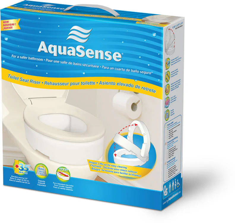 Aquasense Toilet Seat Riser with Hinge - Image 2