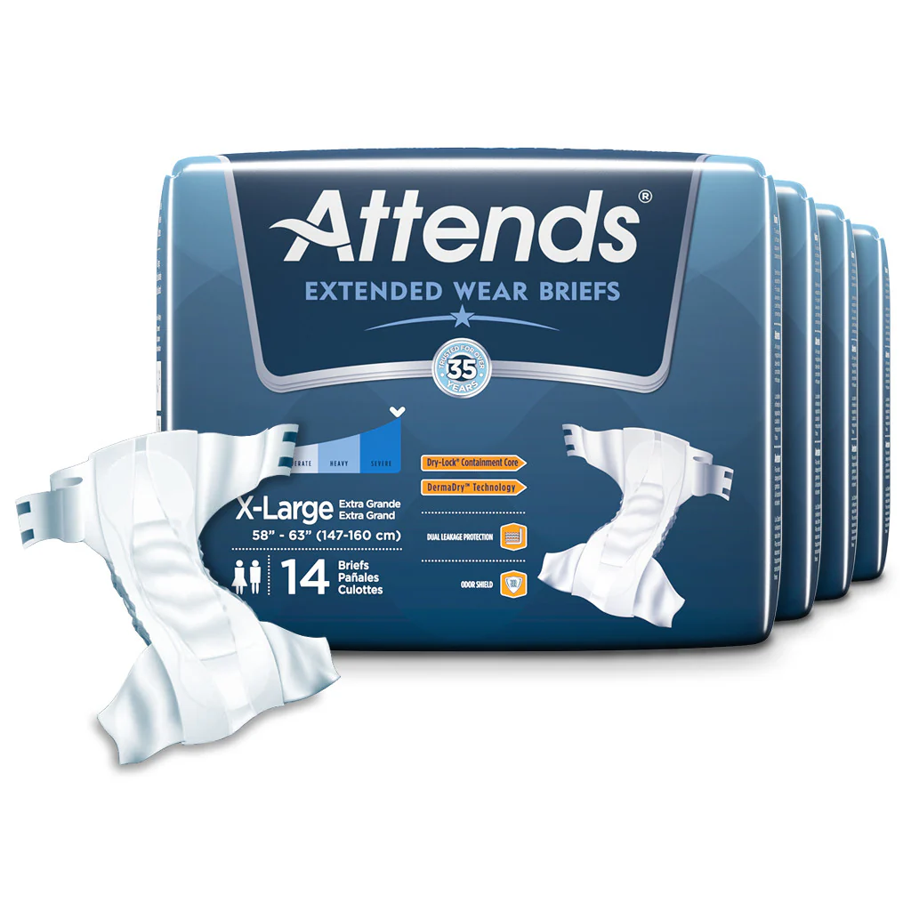 Attends Extended Wear Briefs, Severe Absorbency - Image 8