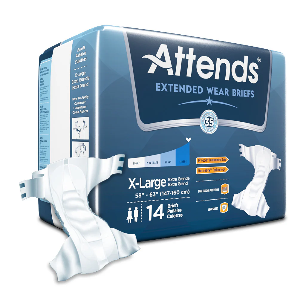 Attends Extended Wear Briefs, Severe Absorbency - Image 9
