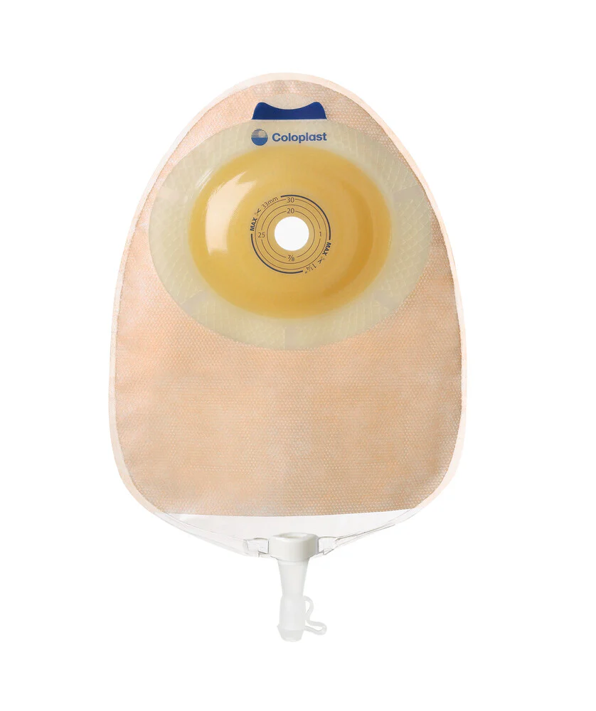Coloplast Sensura 1-Piece Opaque Convex Light Urostomy Pouch, Cut-To-Fit Up To 1 3/4In (43Mm) - (Item No. 11812), 10 Count
