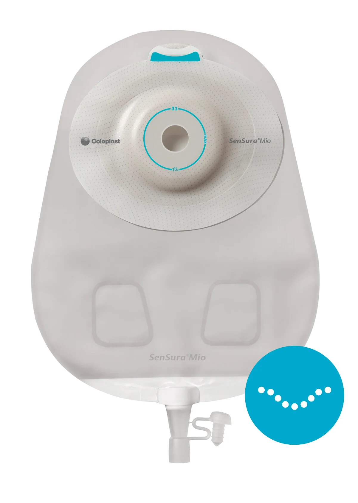 Coloplast Sensura Mio 1 Piece, Soft Convex, Urostomy, Maxi, Cut-To-Fit 10Mm - 33Mm - (Item No. 16805), 10 Count