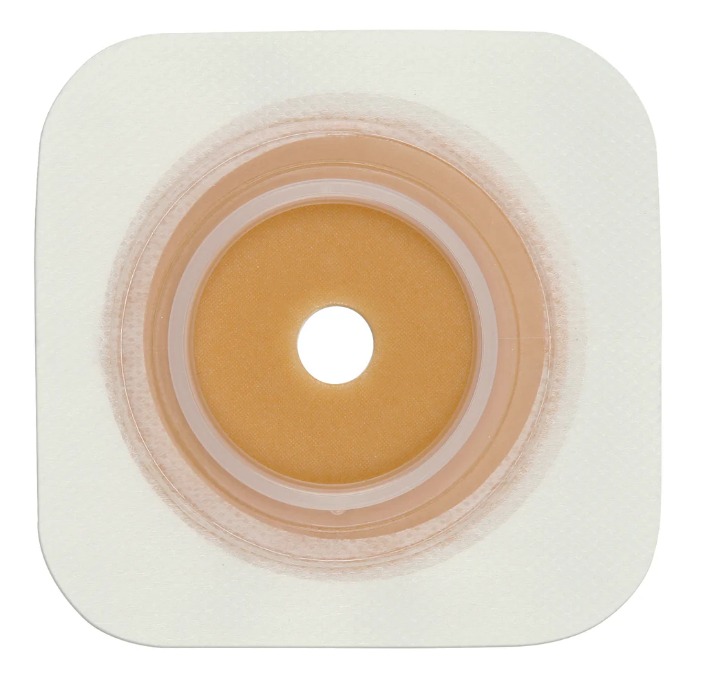 convatec Natura Durahesive Barrier,Flange 1-1/2" (4X4"") No Tape Border White - (Item No.413160), 10 Count