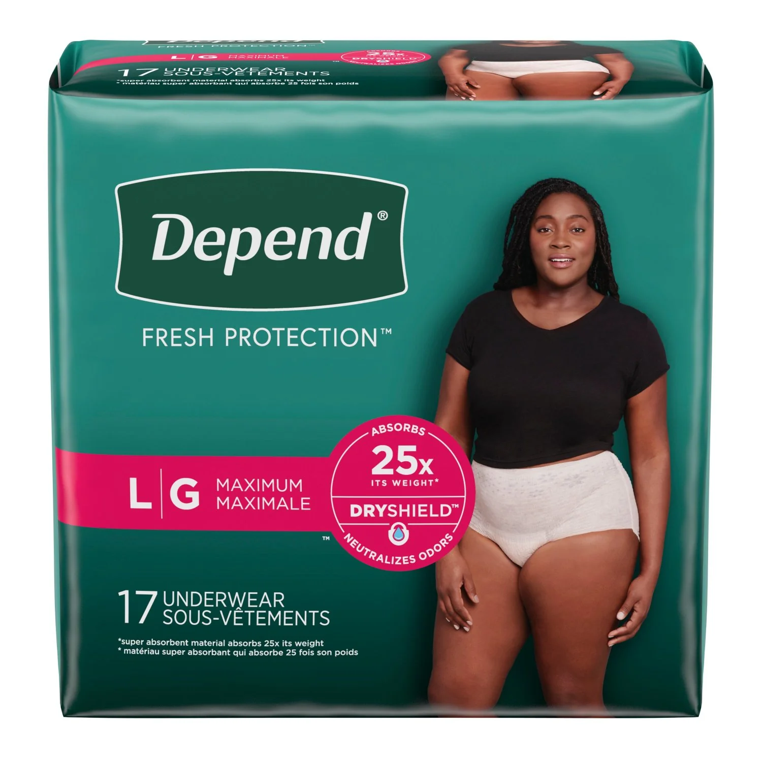Depend Fresh Protection Adult Incontinence Underwear for Women - Image 2