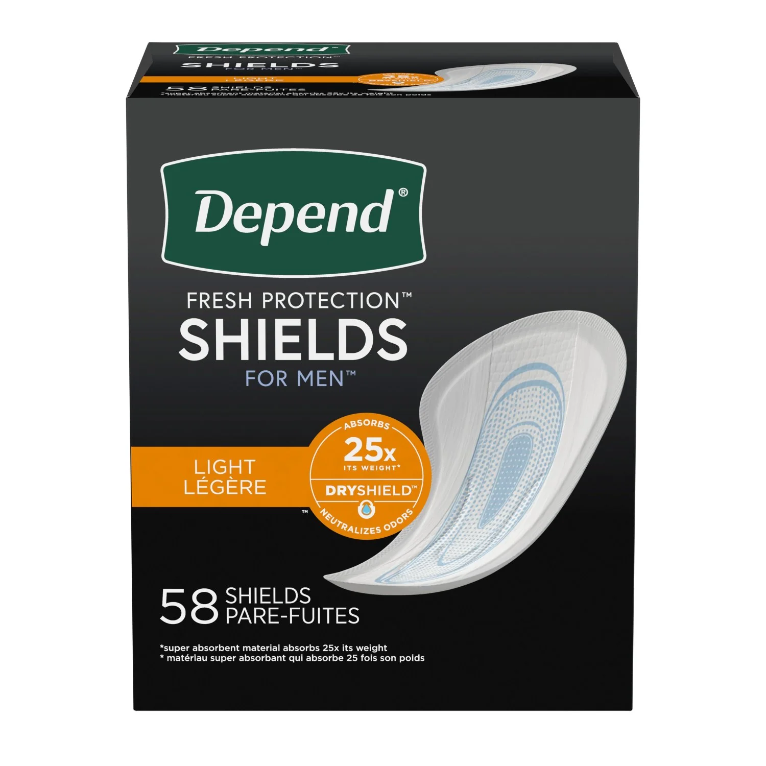 Depend Incontinence Shields for Men, Light Absorbency - Image 2