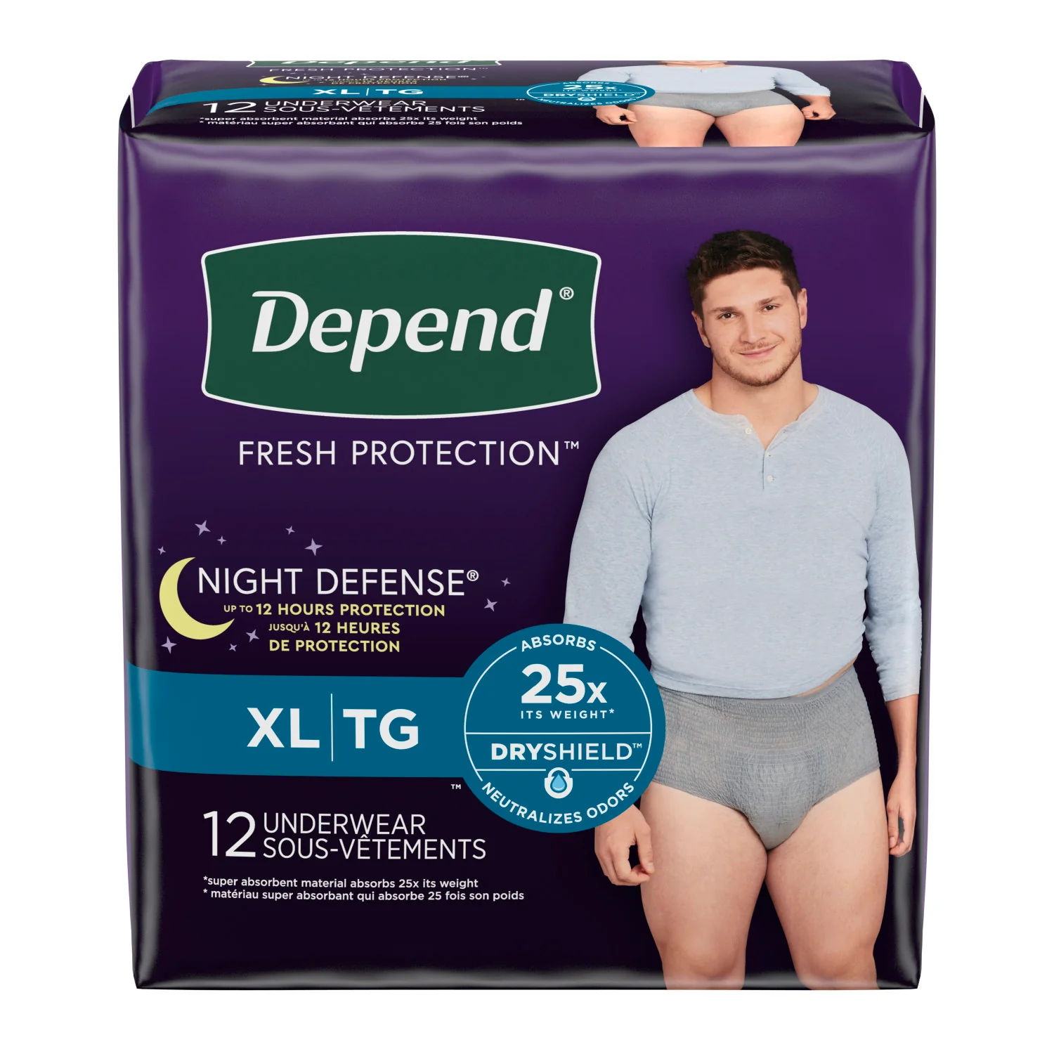 Depend Night Defense Incontinence Underwear for Men, Overnight - Image 16