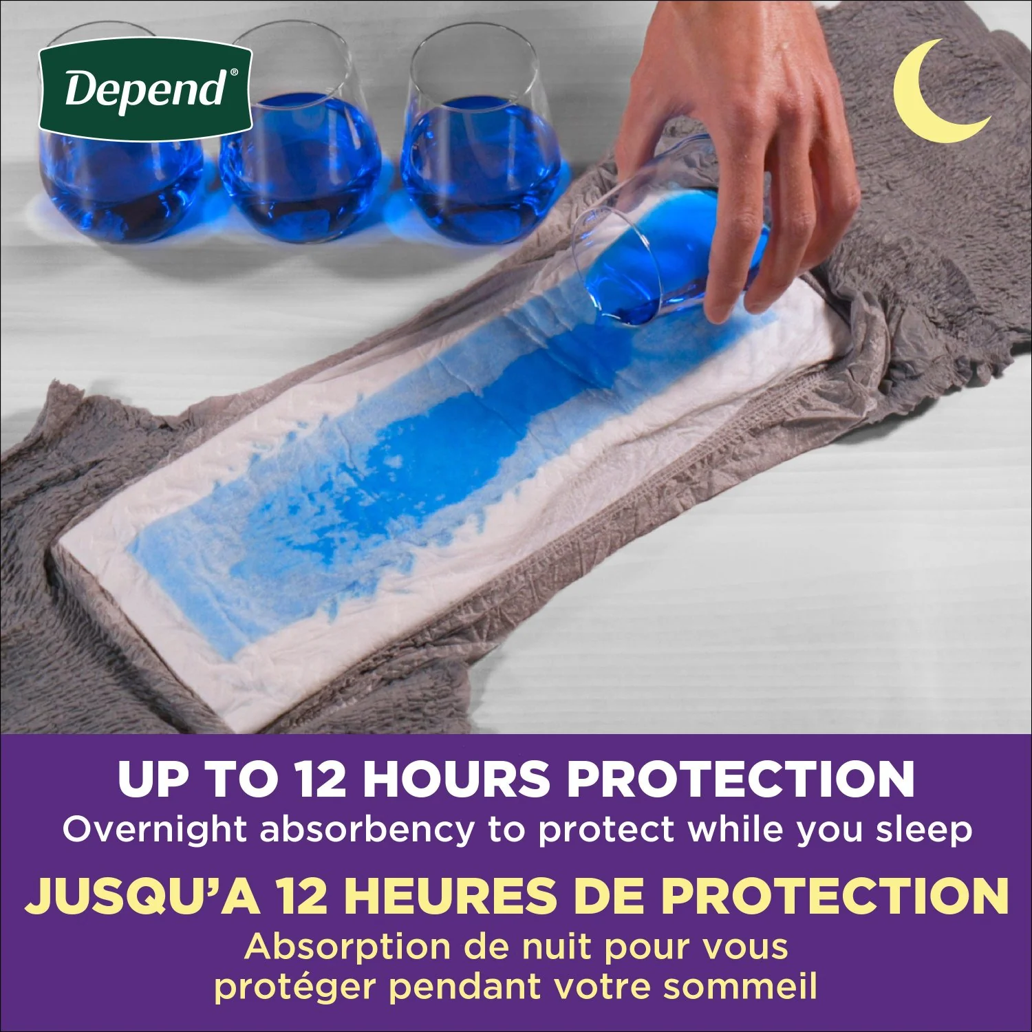Depend Night Defense Incontinence Underwear for Men, Overnight - Image 3