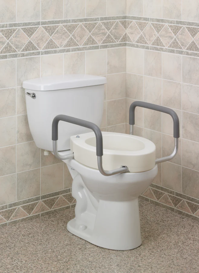 Drive Medical Premium Raised Toilet Seat With Removable Arms - Image 4