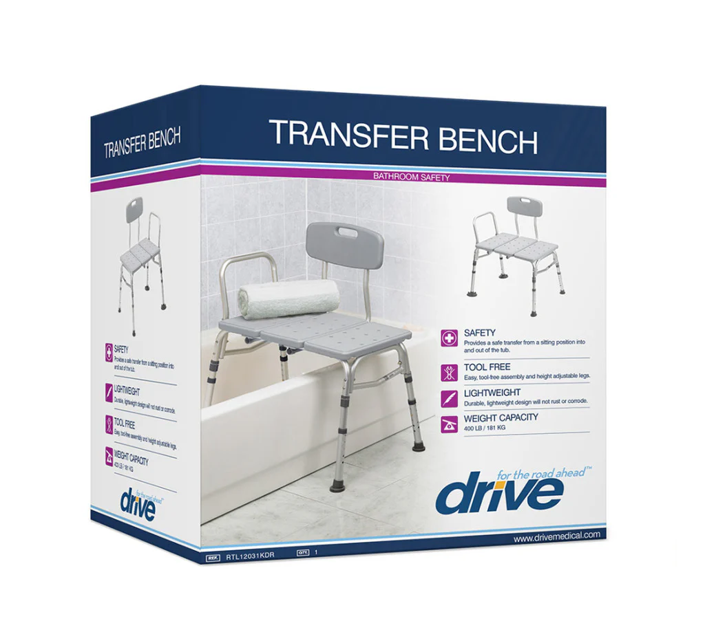 Drive Medical Three Piece Transfer Tub Bench - Image 2