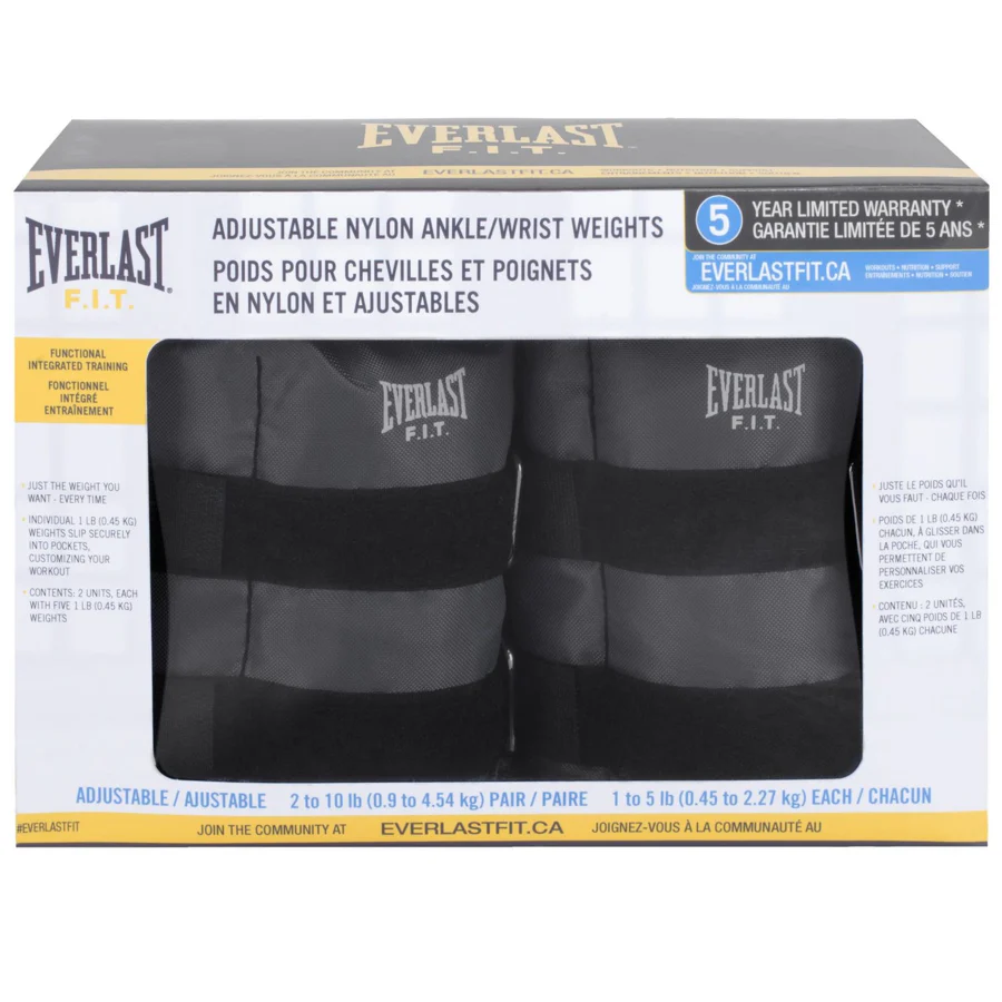 Everlast 2-10 lb. Adjustable Ankle/Wrist Weights Pair