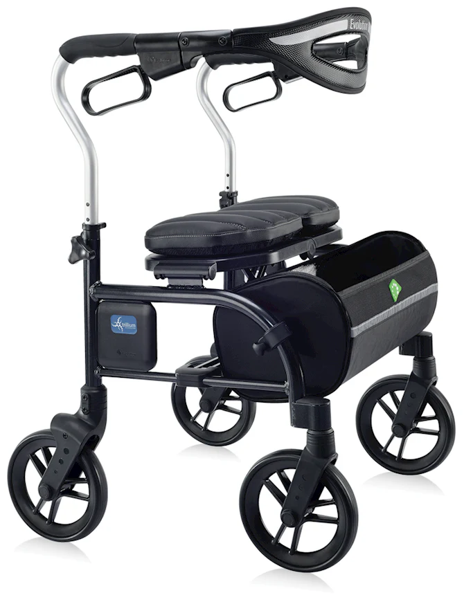 Evolution Trillium Rollator, Carbon Black, Regular (Tall Handles)