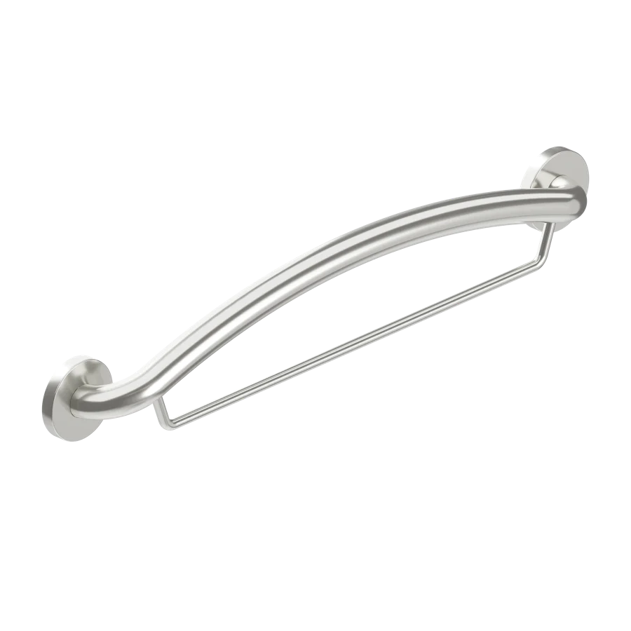 HealthCraft Products Plus Series Grab Bar - 24" Towel Bar - Brushed Stainless Steel