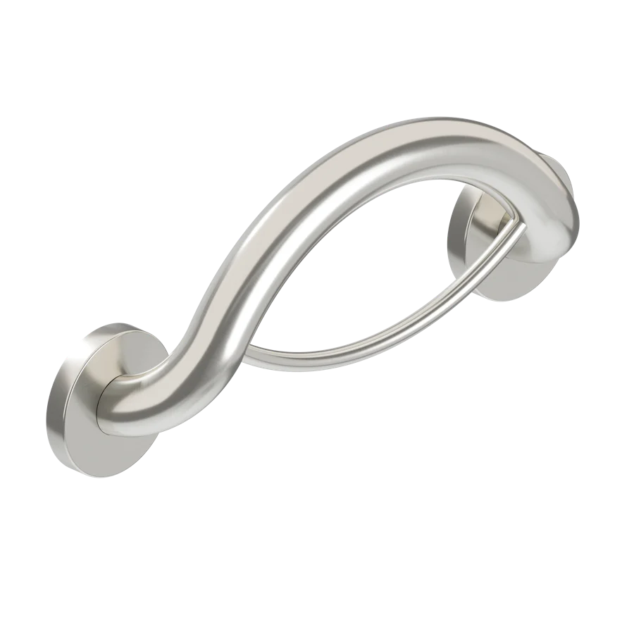 HealthCraft Products Plus Series Grab Bar - Towel Ring - Brushed Stainless Steel