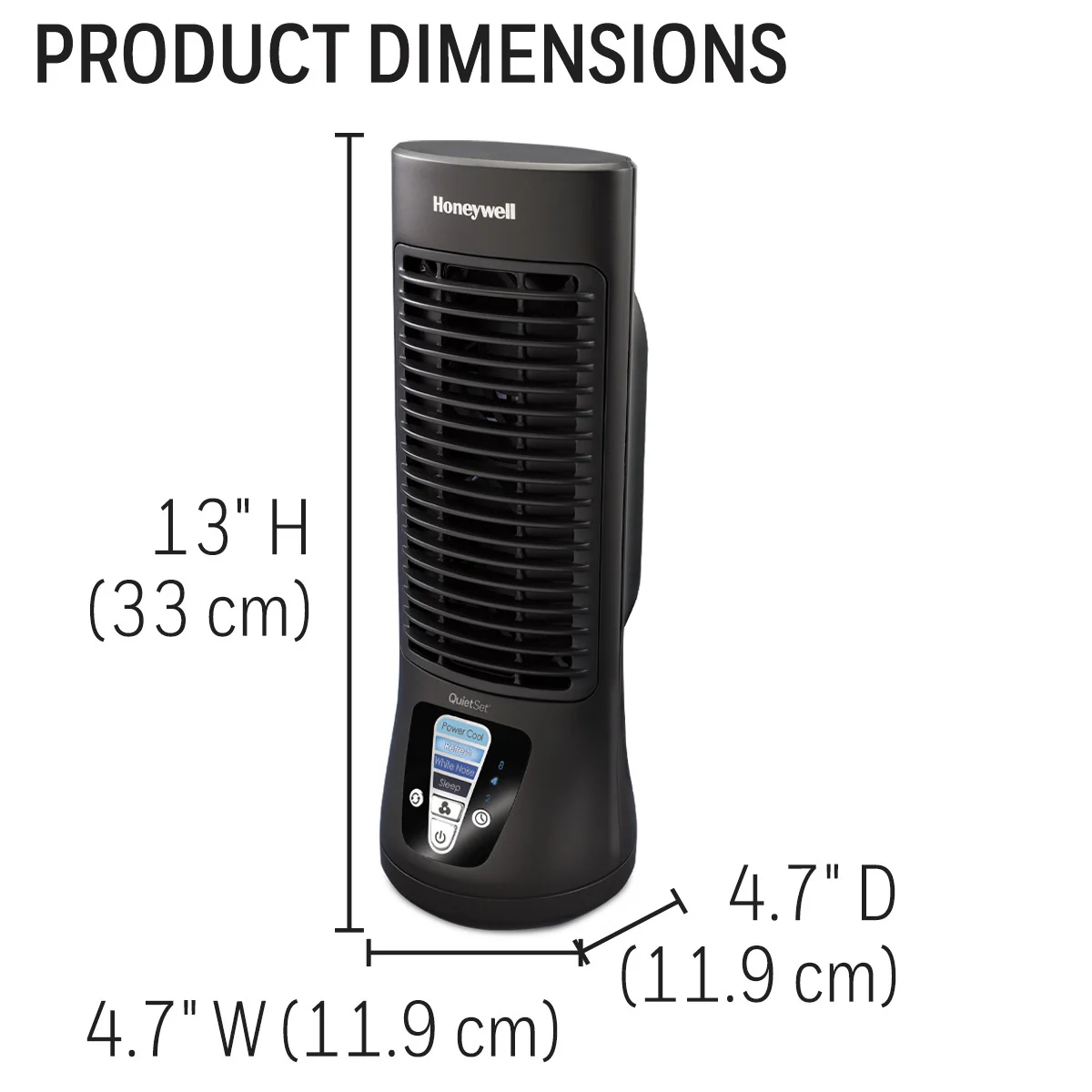 Honeywell QuietSet 4 Oscillating Personal Fan Slim Mini Tower - Image 7