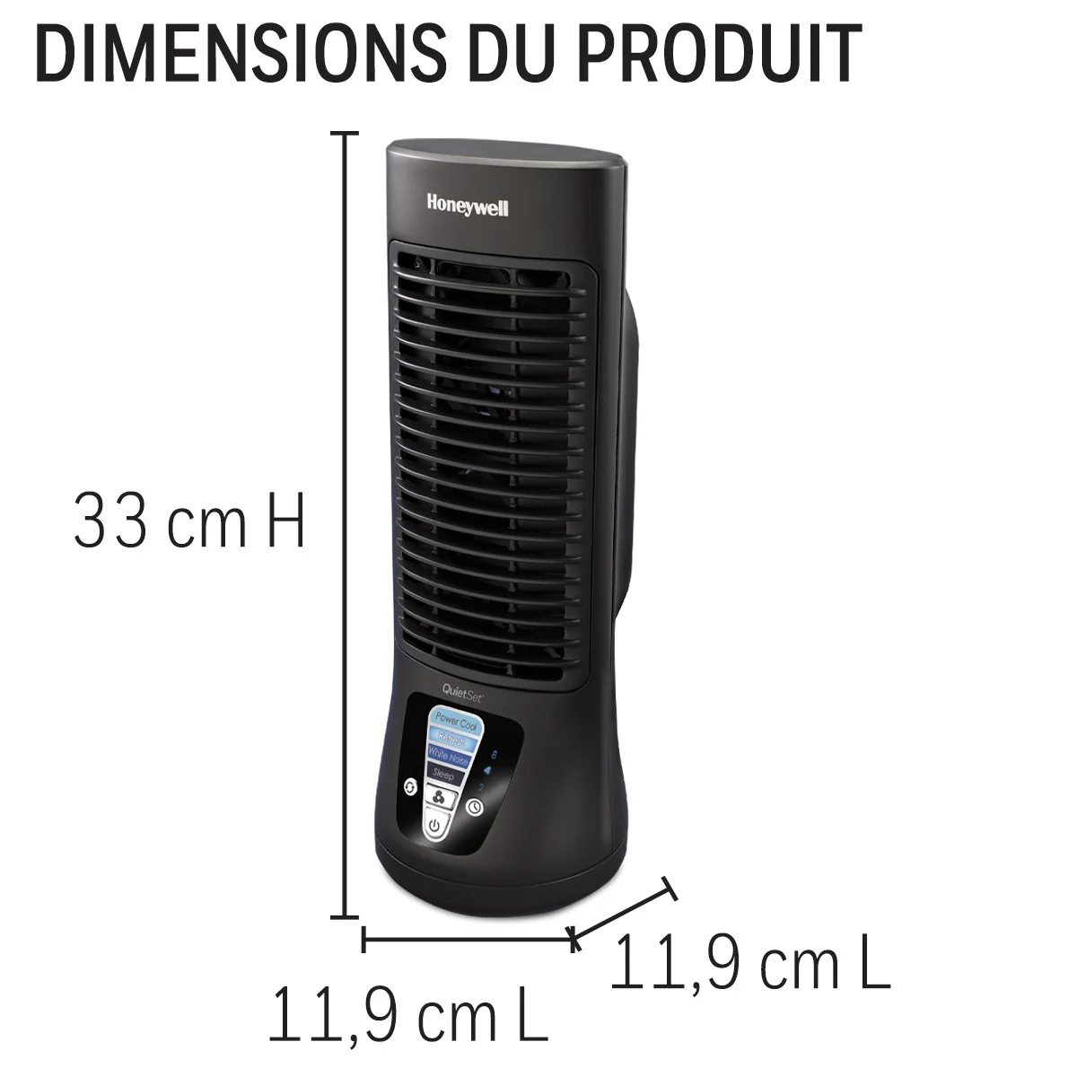 Honeywell QuietSet 4 Oscillating Personal Fan Slim Mini Tower - Image 8