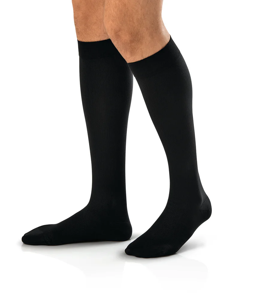 JOBST forMen Knee High Compression Stockings, Black, 20-30 mmHg, Large Full Calf - Image 2