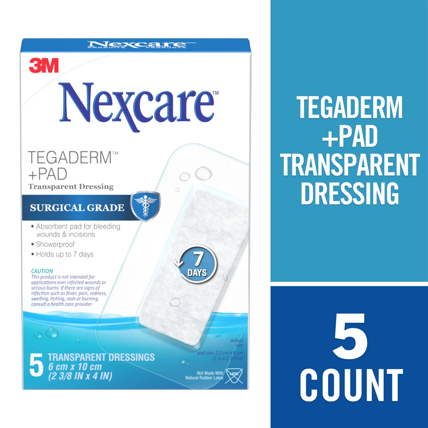 Nexcare Tegaderm +Pad Transparent Dressing, Waterproof - Image 5
