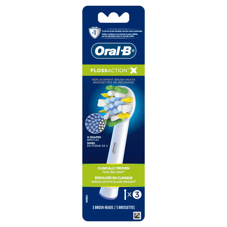 Oral-B FlossAction XFilaments Electric Toothbrush Replacement Brush Heads Refill (3)