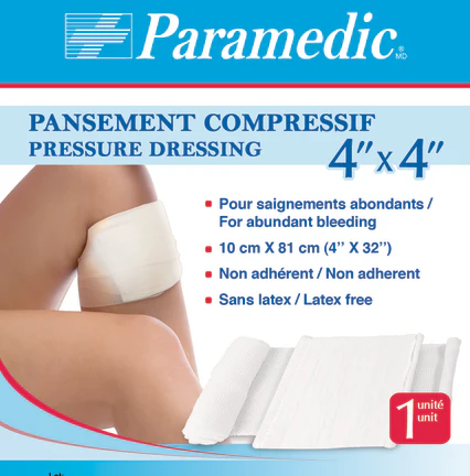 Paramedic Canada Pressure Dressing 4'' X 4''