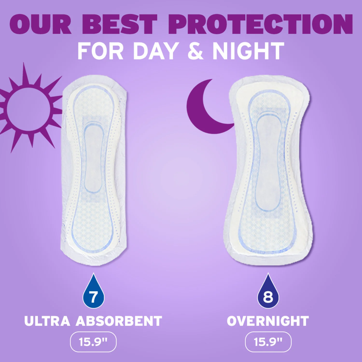 Poise Incontinence Pads, 8 Drop Overnight Absorbency, Extra-Coverage Length, 22 Count - Image 6