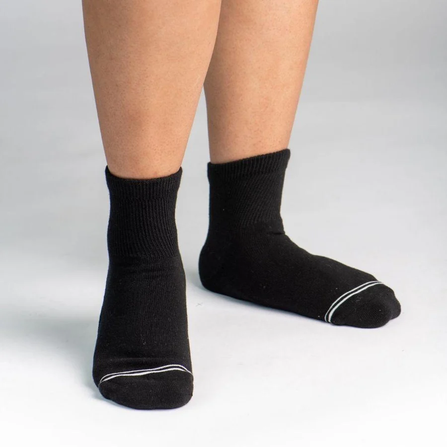 Pudus Cushioned Comfort Socks, Midnight Black