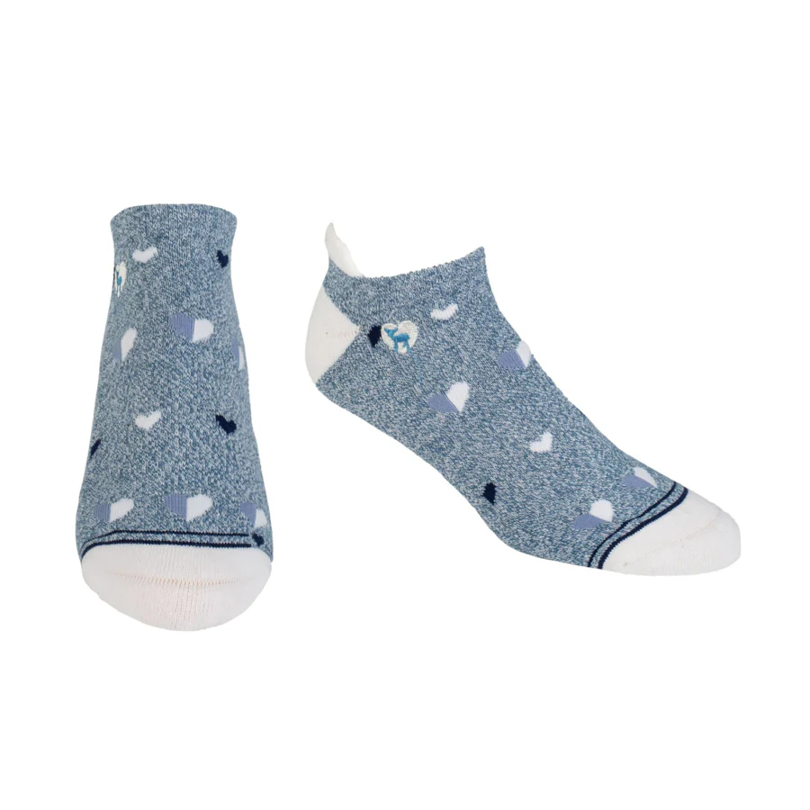 Pudus Cushioned Comfort Socks, My Heart is Blue - Image 2