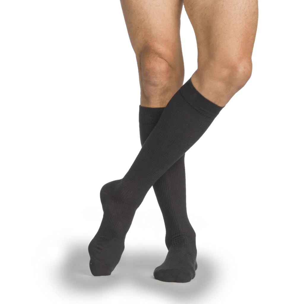 SIGVARIS Casual Cotton Compression for Men Series 186, Black - Image 3
