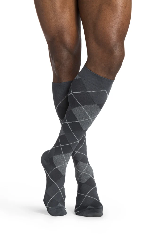 SIGVARIS Microfiber Shades for Men Series 183, Graphite Argyle - Image 3