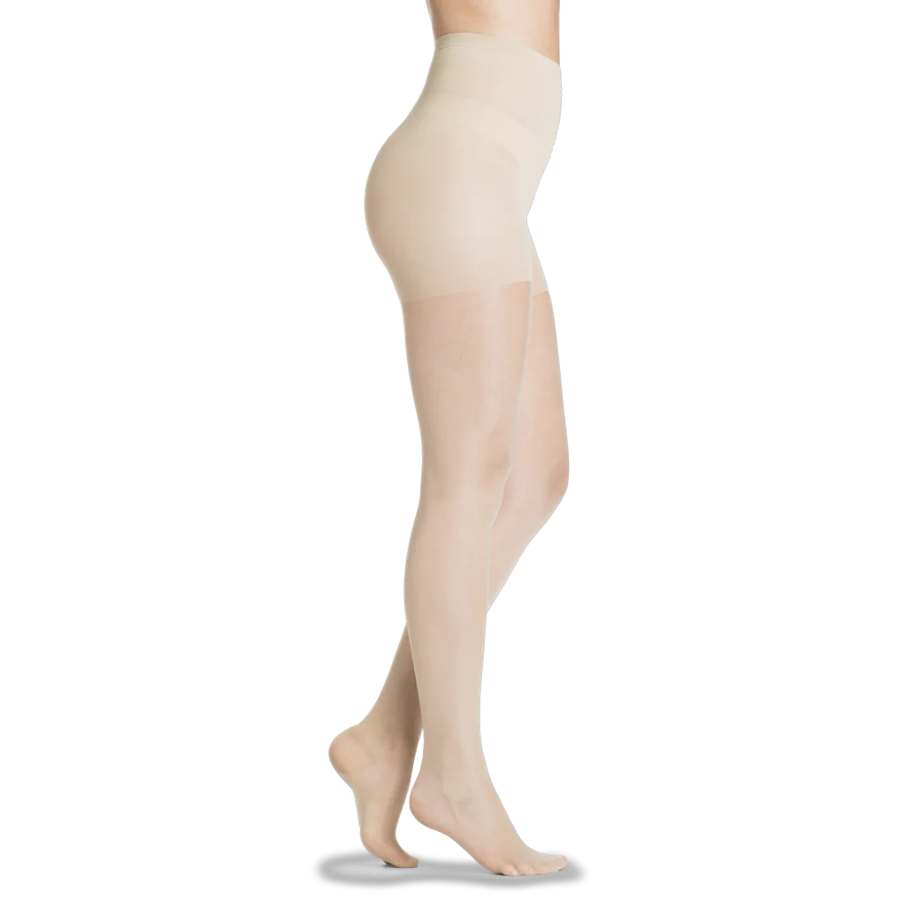 SIGVARIS Sheer Fashion Compression Hosiery for Women Series 120, Panty Hose, Natural - Image 4