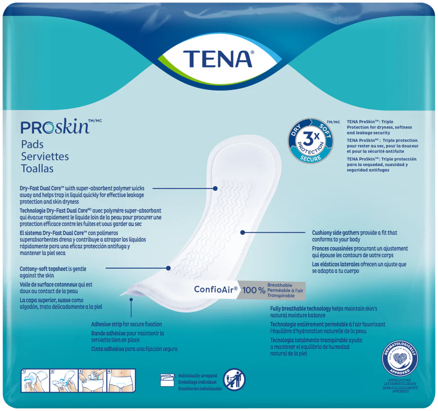 TENA Day Incontinence Pad Insert, Light Absorbency, 14 Count - Image 2