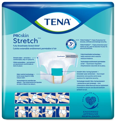 TENA Stretch Adult Incontinence Brief, Ultra Absorbency - Image 2