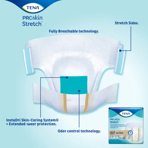 TENA Stretch Adult Incontinence Brief, Ultra Absorbency - Image 25
