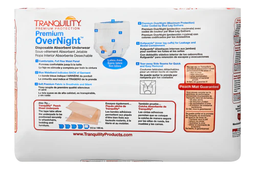 Tranquility Premium OverNight Disposable Absorbent Underwear, Maximum Absorbency - Image 18