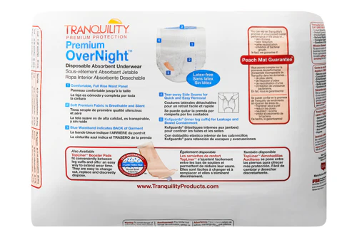 Tranquility Premium OverNight Disposable Absorbent Underwear, Maximum Absorbency - Image 6