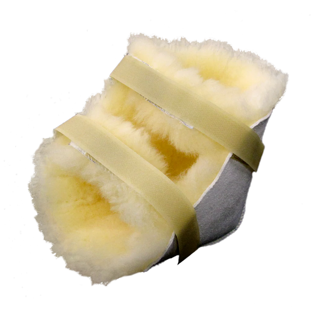 Wool Table Sheepskin Heel Protectors (Pair)